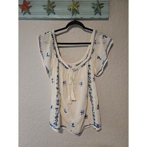 Ivy Jane Ivory White Embroidered Top
